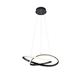 Trio Lighting Course, suspension éclectique en noir mat, LED 27W intégrée, 3000K blanc chaud, dimmable via interrupteur