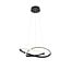 Trio Lighting Course eclectic pendant light in matt black, 27W integrated LED, 3000K warm white, dimmable via switch