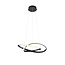Trio Lighting Course, suspension éclectique en noir mat, LED 27W intégrée, 3000K blanc chaud, dimmable via interrupteur