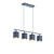 Tommy suspension métal 4xE14 noir mat 150 cm