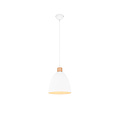 Jagger hanglamp mat wit metaal, 1x E27 excl. lichtbron, 150 cm hoog, diameter 25 cm, IP20