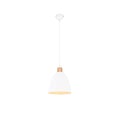 Jagger pendant lamp, matte white metal, E27 fitting (bulb excl.), 150 cm high, 25 cm diameter, IP20