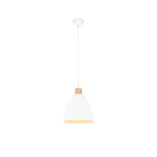 Suspension Jagger blanc mat en métal, E27, 150 cm de haut