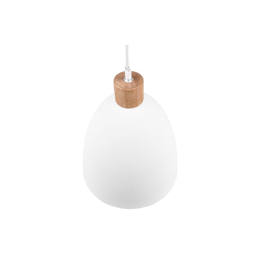 Lámpara colgante Jagger, blanco mate, metal, portalámparas E27 (bombilla no incluida), 150 cm de alto, diámetro 25 cm, IP20