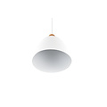Jagger Pendelleuchte, mattweißes Metall, E27-Fassung (Leuchtmittel exkl.), 150 cm hoch, Durchmesser 25 cm, IP20