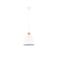 Lámpara colgante Jagger, blanco mate, metal, portalámparas E27 (bombilla no incluida), 150 cm de alto, diámetro 25 cm, IP20