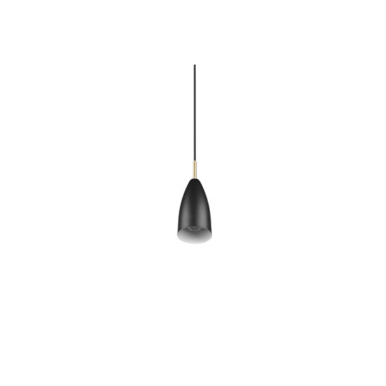 Elegant single hanging lamp 1xE14 matt black