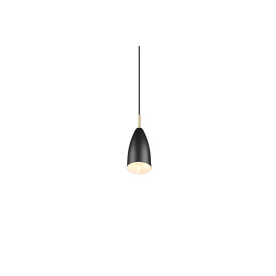 Elegant single hanging lamp 1xE14 matt black