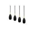 Suspension Farin avec 4x douilles E14, structure métal noir mat, hauteur réglable, 58 x 150 x 9 cm, ampoules non incluses