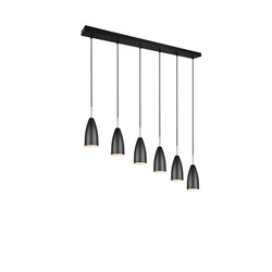 Trio Lighting Farin elegante hanglamp 6xE14 mat zwart