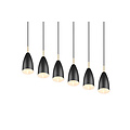 Trio Lighting Farin, suspension élégante et orientable avec 6xE14, en noir mat, max. 25W par douille, IP20