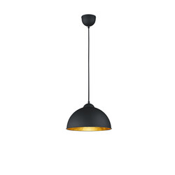 Jimmy pendant light dome shape matte black metal 1xE27