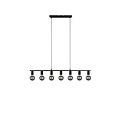 Lumineuze metalen hanglamp 7xE27 mat zwart