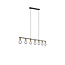 Vannes lámpara colgante de metal latón mate con 7 x casquillo E27, máx. 40W, IP20, 110,5 x 150 x 8,5 cm
