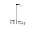 Vannes suspension en métal laiton mat avec 7 x douilles E27, max. 40W, IP20, 110,5 x 150 x 8,5 cm