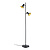 Trio Lighting Nina lámpara de pie orientable negra dorada 2xE14
