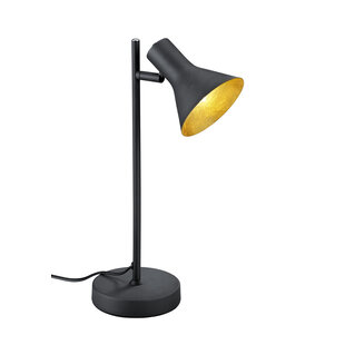 Nina lampe à poser E14 noir-or, pied métal, 39 cm de haut