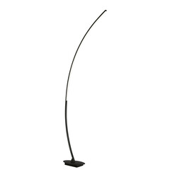 Lampara de pie Solo LED 11W 3000K curva negro mate