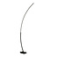 Solo staanlamp LED 11W 3000K, 1200 lumen, gebogen slanke voet in mat zwart metaal, hoogte 158 cm, IP20
