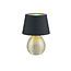Luxor Tischleuchte von Trio Lighting aus Keramik, schwarz mit goldener Verzierung. Fassung E27, max. 60W, Höhe 35 cm, Durchmesser 24 cm.