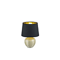 Pequeña lámpara de mesa de cerámica negro/oro, casquillo E14 máx. 40W, IP20, altura 26 cm - bombilla no incluida