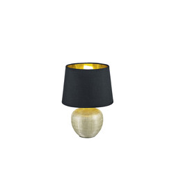 Kleine chique tafellamp 1xE27 zwart/goud