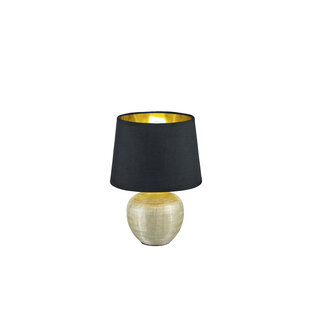 Pequeña lámpara de mesa chic 1xE27 negro/oro