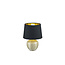 Petite lampe de table en céramique noir/or, culot E14 max 40W, IP20, hauteur 26 cm - ampoule non incluse