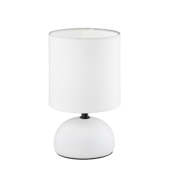 Trio Lighting Luci, lampe à poser modeste en céramique blanche avec douille E27, max. 40W, IP20
