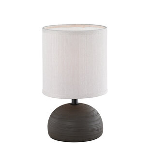 Luci lampe à poser céramique marron, douille E14, 23 cm