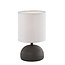 Luci lampe à poser en céramique marron, douille E14 max. 40W, hauteur 23 cm, diamètre 14 cm, IP20, ampoule non incluse