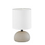 Lampe à poser Luci en céramique, cappuccino, culot E14, hauteur 23 cm, diamètre 14 cm