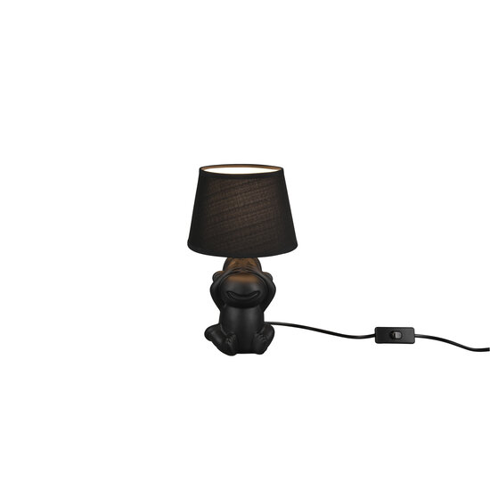 Abu tafellamp mat zwart keramiek met E14 fitting (excl. lichtbron), hoogte 27,5 cm, diameter 17 cm, IP20