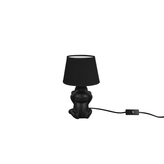 Mat zwart Kiekeboe tafellamp 1xE14