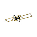 Plafón Salinas LED 34W 3000K latón mate, 100 cm, 3900 lúmenes, IP20, regulable mediante interruptor