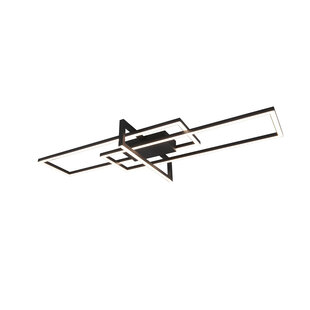 Salinas LED ceiling lamp matt black 34W 3000K dimmable
