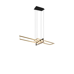Trio Lighting Salinas futuristische hanglamp LED mat messing
