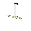 Trio Lighting Salinas, verstellbare futuristische Pendelleuchte in Messing matt, LED 34W integriert, 3000K, 4200 Lumen, dimmbar über Schalter
