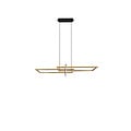 Trio Lighting Salinas, lámpara colgante orientable futurista en latón mate, LED 34W integrado, 3000K, 4200 lúmenes, regulable con interruptor