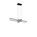 Lámpara colgante Salinas XXL, ajustable, metal negro mate, LED 34W 3000K 4200 lúmenes, regulable, 110x150x40 cm