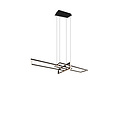 Salinas XXL pendant lamp, adjustable, matte black metal, LED 34W 3000K 4200 lumen, dimmable, 110x150x40 cm