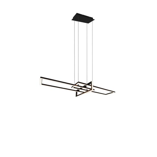 Salinas XXL pendant lamp, adjustable, matte black metal, LED 34W 3000K 4200 lumen, dimmable, 110x150x40 cm