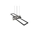 Lámpara colgante Salinas XXL, ajustable, metal negro mate, LED 34W 3000K 4200 lúmenes, regulable, 110x150x40 cm