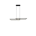Salinas XXL Hängelampe, verstellbar, mattschwarzes Metall, LED 34W 3000K 4200 Lumen, dimmbar, 110x150x40 cm