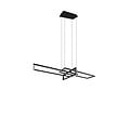 Lámpara colgante Salinas XXL, ajustable, metal negro mate, LED 34W 3000K 4200 lúmenes, regulable, 110x150x40 cm