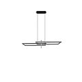 Lámpara colgante Salinas XXL, ajustable, metal negro mate, LED 34W 3000K 4200 lúmenes, regulable, 110x150x40 cm