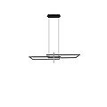 Salinas XXL Hängelampe, verstellbar, mattschwarzes Metall, LED 34W 3000K 4200 Lumen, dimmbar, 110x150x40 cm