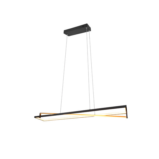 Edge LED Pendelleuchte 35W, Farbtemperatur einstellbar 2300-4000K, 4100 Lumen, dimmbar, Metall mattschwarz, IP20