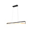 Edge LED pendant lamp 35W, adjustable color temperature 2300-4000K, 4100 lumen, dimmable, matte black metal, IP20