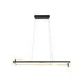 Edge LED pendant lamp 35W, adjustable color temperature 2300-4000K, 4100 lumen, dimmable, matte black metal, IP20